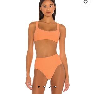 L*Space Jess Ribbed Bikini Top with bitsy cut bottom
